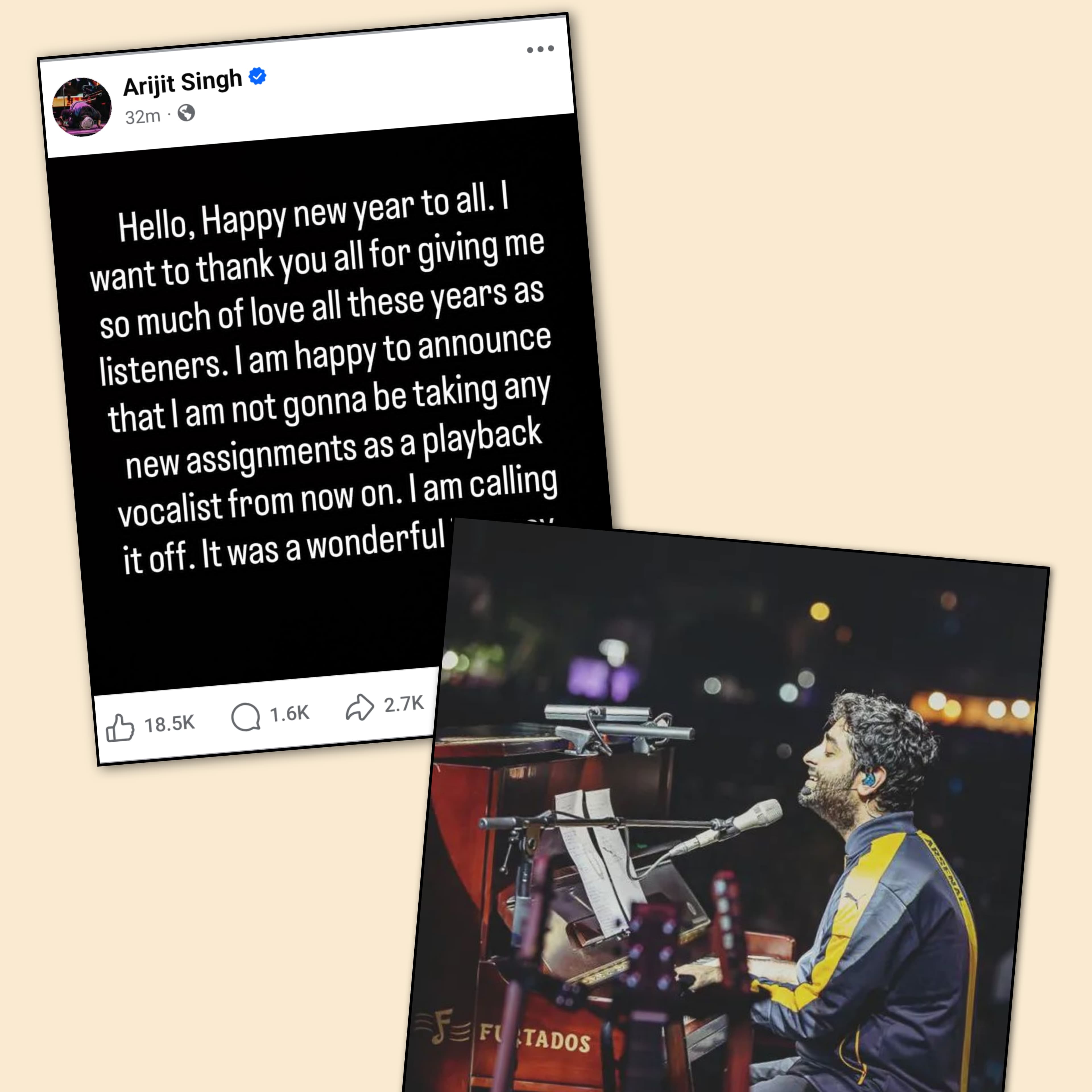 প্লেব্যাককে বিদায় বললেন অরিজিৎ সিং!